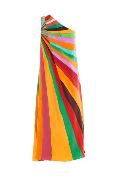 La Doublej Roy Striped Silk Maxi Dress In Assorted