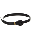 Isabel Marant Brindi Pull-through Leather & Brass Belt In Black