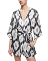 Alice And Olivia Domino Printed Satin-jacquard Kimono In Multi
