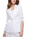 ALICE AND OLIVIA MACEY LINEN-BLEND BLAZER