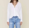 Xirena Scout Button Up Shirt Top In White In White
