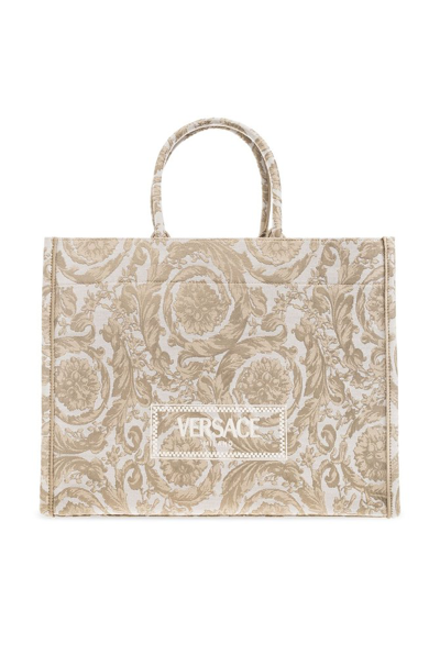 VERSACE VERSACE ATHENA BAROCCO JACQUARD LARGE TOTE BAG