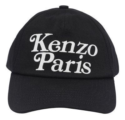 Kenzo Utility Logo Embroidered Baseball Cap In Black
