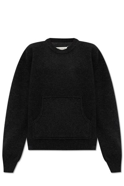 Maison Margiela Crewneck Knitted Jumper In Black