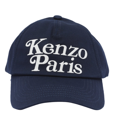 Kenzo Utility Logo Embroidered Cap In Navy
