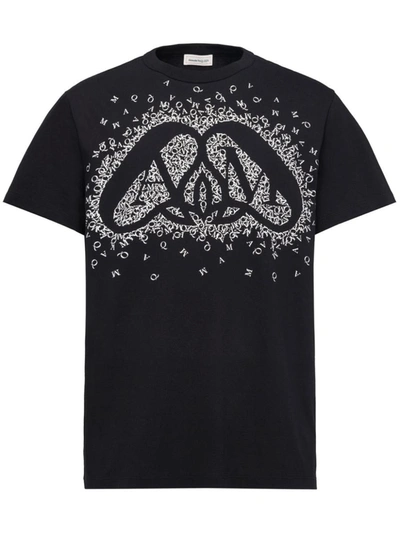 Alexander Mcqueen Exploded Charm T-shirt In Black
