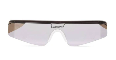 Balenciaga Ski Rectangle - White Sunglasses