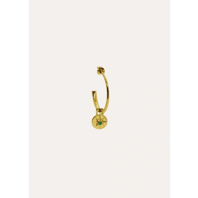 Under Her Eyes Astrid Charm Small Hoops 18ct Gold Plated