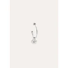 UNDER HER EYES ASTRID CHARM SMALL HOOPS STERLING SILVER