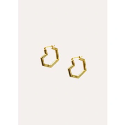 Under Her Eyes Daryl Small Hoops 18ct Gold Plated