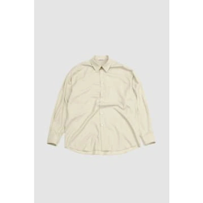 Auralee Super Light Wool Shirt Light Khaki In Gold