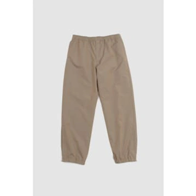Auralee Finx Polyester Pants Olive Khaki Chambray In Green