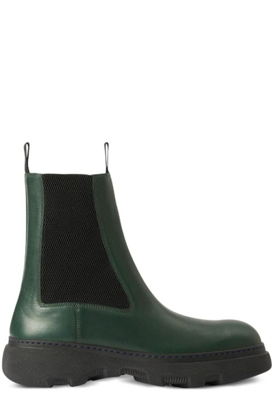 Burberry Creeper Chelsea Boot In Green