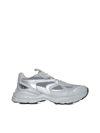Axel Arigato Marathon Runner Grey Low Top Sneakers With Reflective Details In Leather Blend Woman In Grey/silver