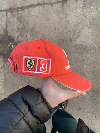 Pre-owned Ferrari X Racing Vintage Ferrari Cap Hat F1 Word Champion Michael Schumacher In Red