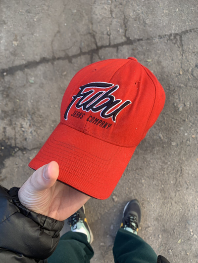 Pre-owned Fubu X Vintage Fubu Jeans Company Cap Skateboard Hats Y2k Retro 90's In Red