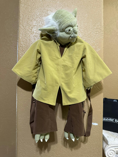 Pre-owned Archival Clothing X Star Wars Grail 24” Yoda Plush Adult Backpack Disney Y2k Vintage In Green/brown
