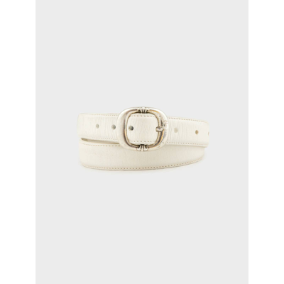 Pre-owned Chrome Hearts Gunslinger Belt In White