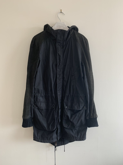 Pre-owned Damir Doma X Silent By Damir Doma Chiron Fishtail Zip Parka Hooded Jacket Coat - Not Leather (size Xl) In Multicolor