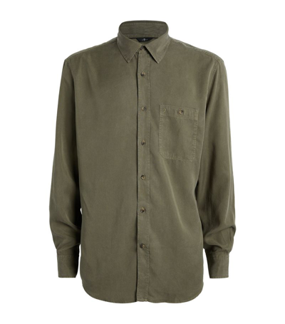 7 For All Mankind Tencel Long-sleeve Shirt In Grey