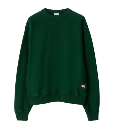 Burberry Ekd-patch Sweatshirt In Green