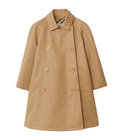 Burberry Kids' Gabardine Trench Coat (3-14 Years) In Neutrals