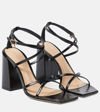 Gianvito Rossi Ribbon 105 Leather Sandals - Women's - Patent Calf Leather/calf Leather In Black