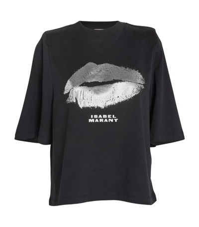 Isabel Marant Ben Printed Cotton-jersey T-shirt In Black