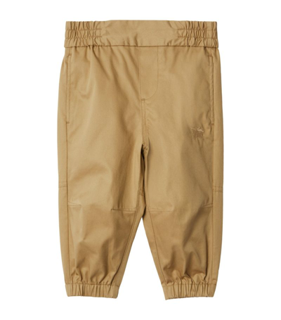 Burberry Kids Cotton-twill Trousers (6-24 Months) In Neutrals