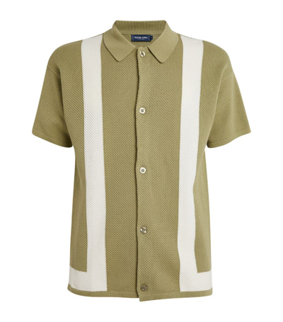 Frescobol Carioca Cotton Waffle-knit Shirt In Green