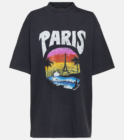 BALENCIAGA PARIS TROPICAL棉质针织T恤