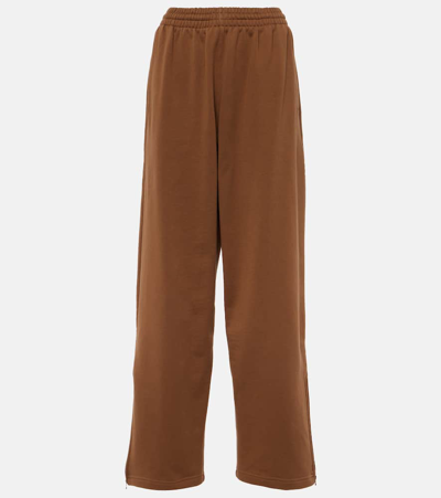 Wardrobe.nyc X Hailey Bieber Cotton Jersey Track Trousers In Brown