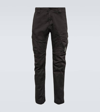 C.p. Company C.p.company Diagonal Raised Fleece Cargo Sweatpants In Black
