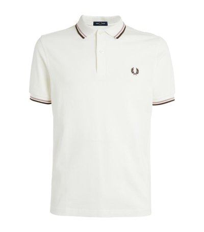Fred Perry Twin Tipped Polo Shirt In White