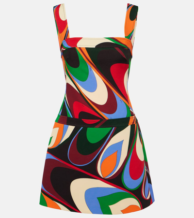 Pucci Onde Jersey Minidress In Multicoloured