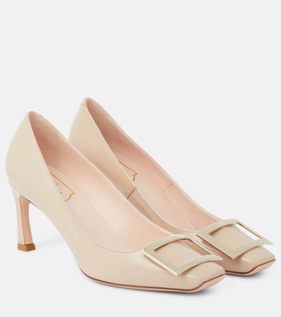 Roger Vivier Trompette Patent-leather Pumps In Nude