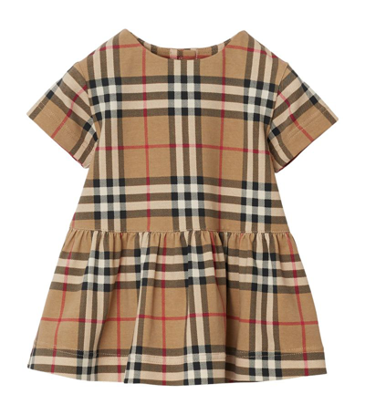 Burberry Check Dress And Bloomers Set (1-18 Months) In Brown