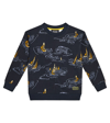 Scotch & Soda Printed Cotton Sweatshirt In Blue