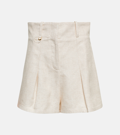 Jacquemus Le Short Bari 褶饰短裤 In Beige