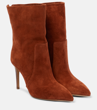 Paris Texas 85 Suede Ankle Boots In Brown