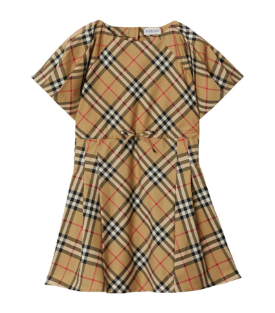 Burberry Kids Stretch-cotton Vintage Check Dress (3-14 Years) In Neutrals