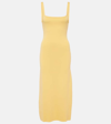 Staud Yellow Paityn Midi Dress In Lemon Drop