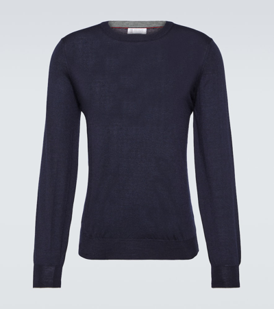 Brunello Cucinelli Wool And Cashmere Sweater In Blue