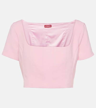 Staud Anya Crop Top In Rosa