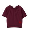 BURBERRY KIDS COTTON GATHERED TOP (3-14 YEARS)