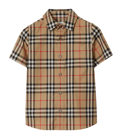 Burberry Kids' Check Shirt (3-14 Years) In Neutrals