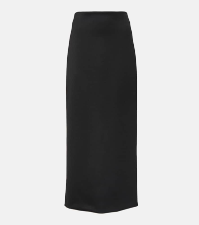 The Row Bartelle Wool Midi Skirt In Black