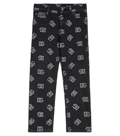 Dolce & Gabbana Kids' Dg Jeans In Black