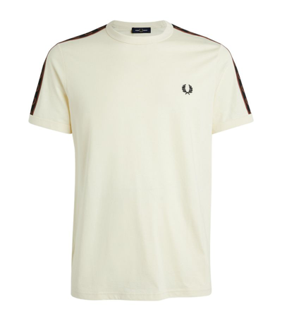 Fred Perry Tape T-shirt In Ivory