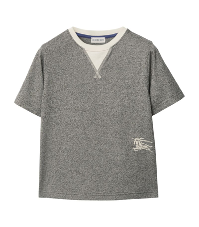 Burberry Kids'  Childrens Cotton T-shirt In Charcoal Grey Melange